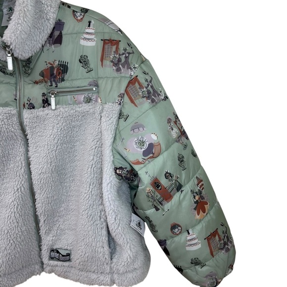 Disney Parks “The Haunted Mansion” Sherpa, Cropped Jacket - NWT, Size L, Multi - Picture 12 of 17